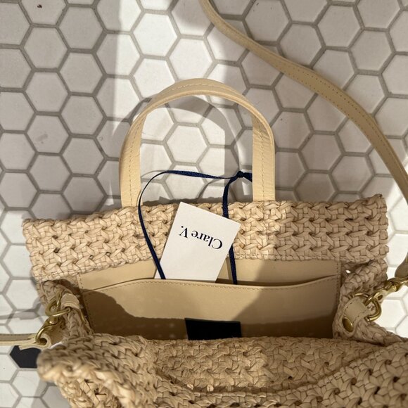 Clare V. -- Petit Simple Tote — Cream Rattan - Picture 3 of 4